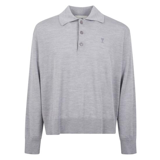 25FW 아미 폴로 티셔츠 HPL406 KN0066 Grey