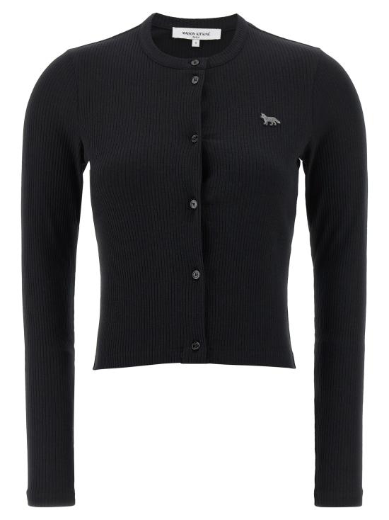 25FW 메종키츠네 베이비 폭스 립드 가디건 PW00512KJ0134P199 BLACK DOM