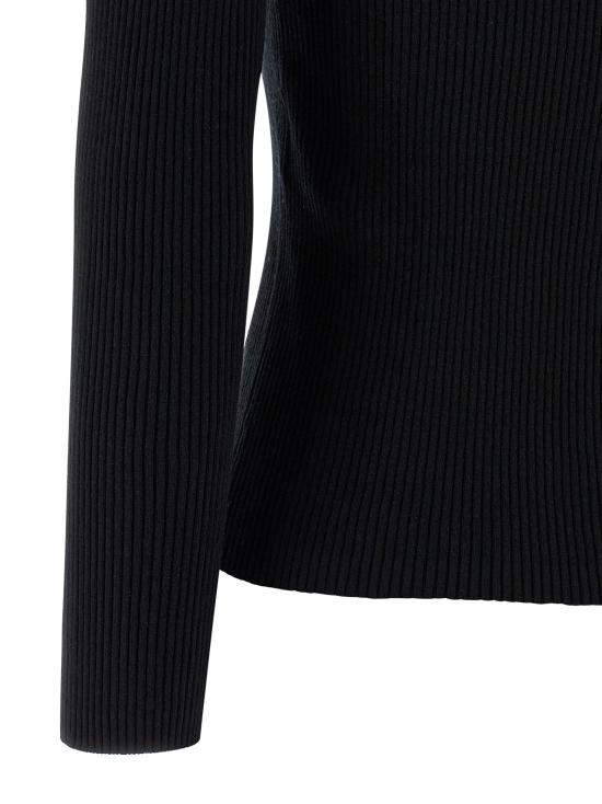 25FW 메종키츠네 베이비 폭스 파인 립 울 가디건 PW00513KT1155P199 BLACK DOM - MAISON KITSUNE