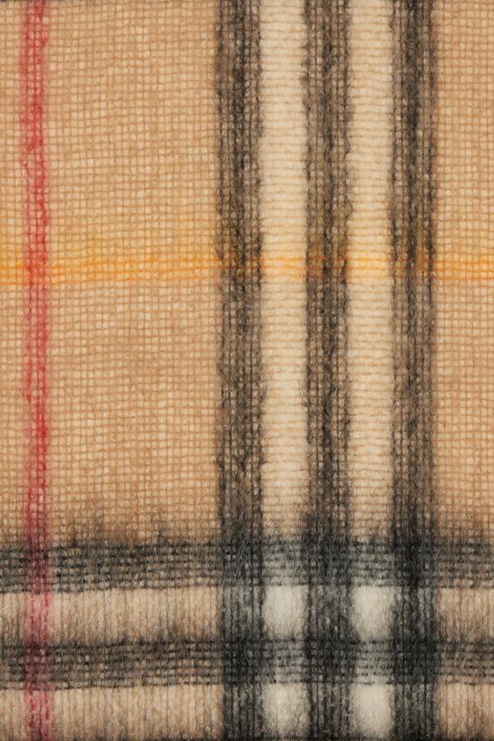 25FW 버버리 체크 모헤어 울 스카프 8112967 B9719 SAND - BURBERRY