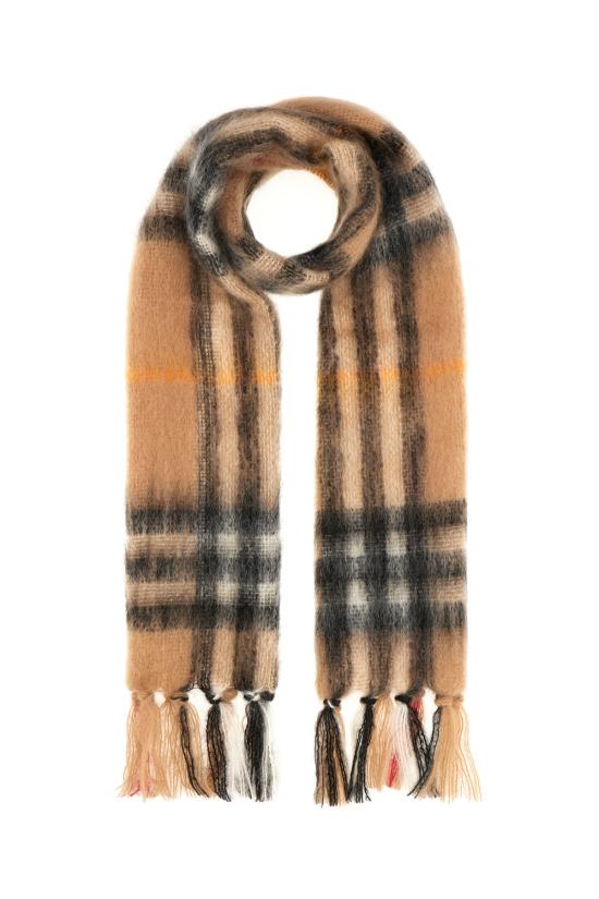 25FW 버버리 체크 모헤어 울 스카프 8112967 B9719 SAND