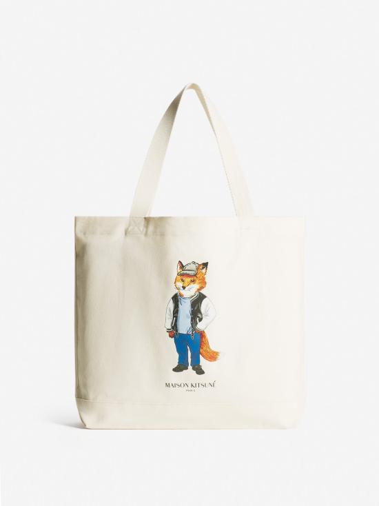 25FW 메종키츠네 드레스드 폭스 토트백 PM05107WW9042P700 ECRU DOM