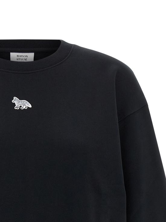 25FW 메종키츠네 베이비 폭스 오버사이즈 스웨트셔츠 OW00301KM0341P199 BLACK DOM - MAISON KITSUNE