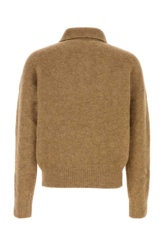 25FW 아미 알파카 아미 롱 슬리브 폴로 스웨터 HPL405KN0021280 CAMEL DOM - AMI