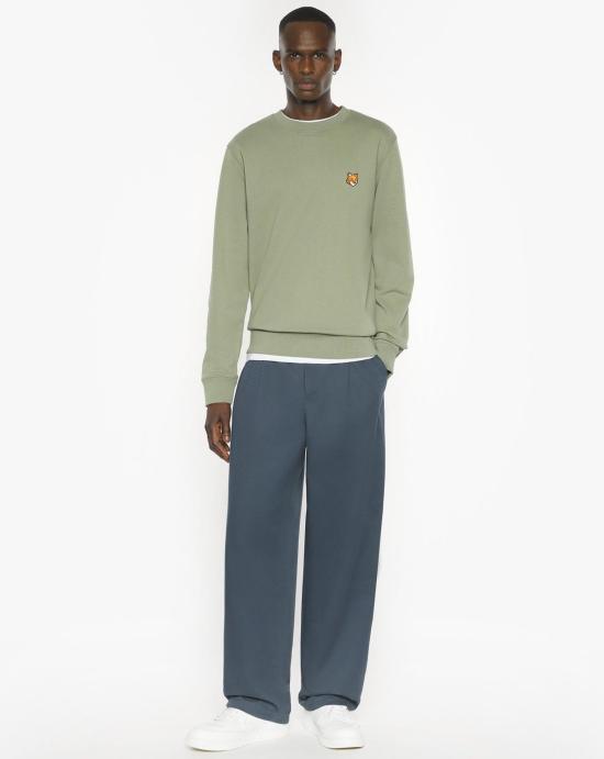 25FW 메종키츠네 폭스 헤드 레귤러 스웨트셔츠 PM00303KM0340P131 LAUREL GREEN DOM - MAISON KITSUNE