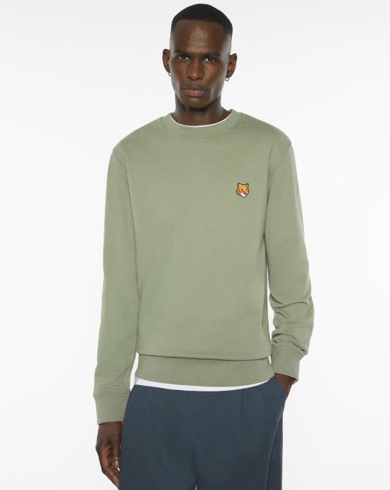 25FW 메종키츠네 폭스 헤드 레귤러 스웨트셔츠 PM00303KM0340P131 LAUREL GREEN DOM - MAISON KITSUNE