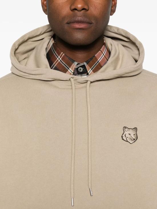 25FW 메종키츠네 폭스 헤드 오버사이즈 후드 티셔츠 PM00706KM03400302 CONCRETE BEIGE DOM - MAISON KITSUNE