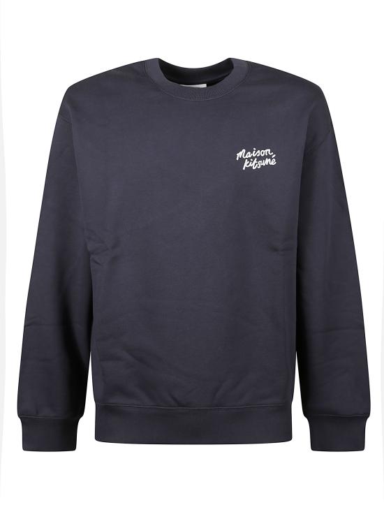 25FW 메종키츠네 핸드라이팅 컴포트 스웨트셔츠 MM00315KM03410414 CLASSIC NAVY WHITE DOM