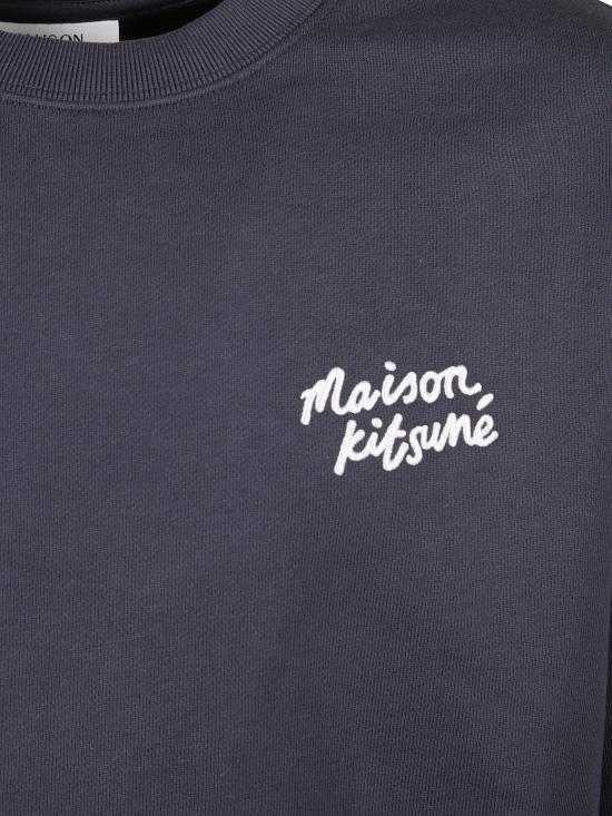 25FW 메종키츠네 핸드라이팅 컴포트 스웨트셔츠 MM00315KM03410414 CLASSIC NAVY WHITE DOM - MAISON KITSUNE