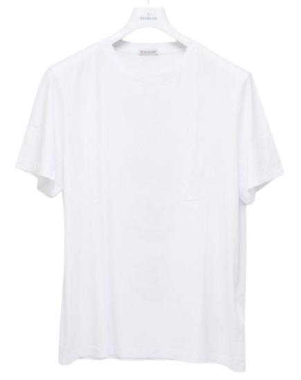 25FW 몽클레어 로고 패치 코튼 티셔츠 (3개 세트) 8C00033829H8001 WHITE DOM