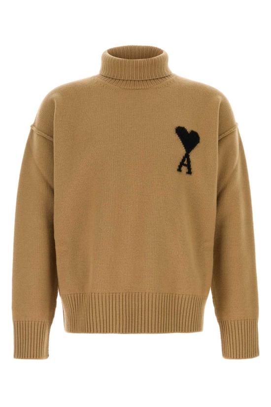 25FW 아미 ADC 터틀넥 스웨터 ADC   UKS839018 288 CAMEL NOIR