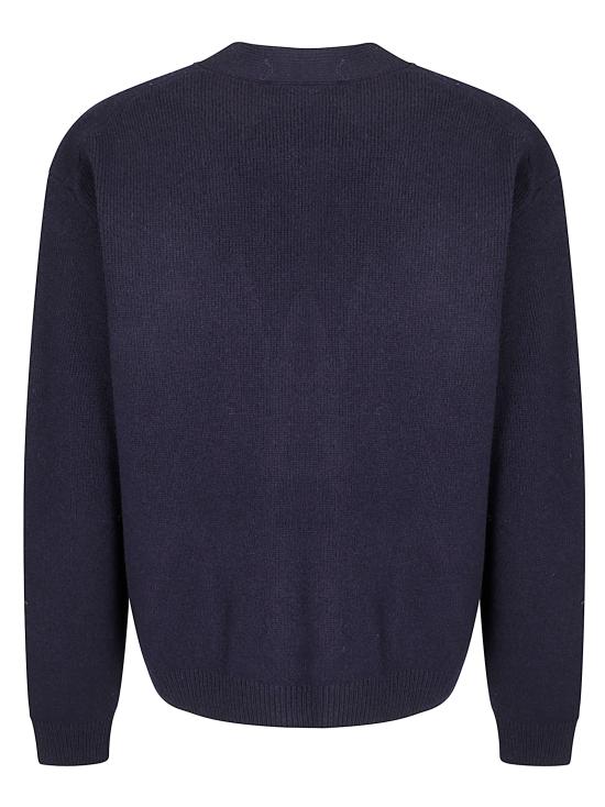 25FW 메종키츠네 폭스 헤드 밀라노 램스울 가디건 PM00510KT11800413 CLASSIC NAVY DOM - MAISON KITSUNE