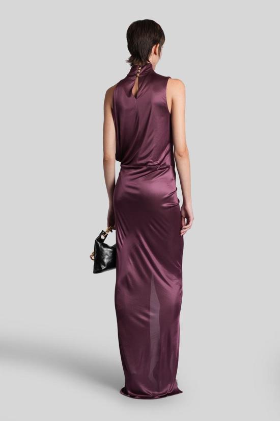 25FW 발망 롱 원피스 428169 FF0RP987JK74 Purple - BALMAIN