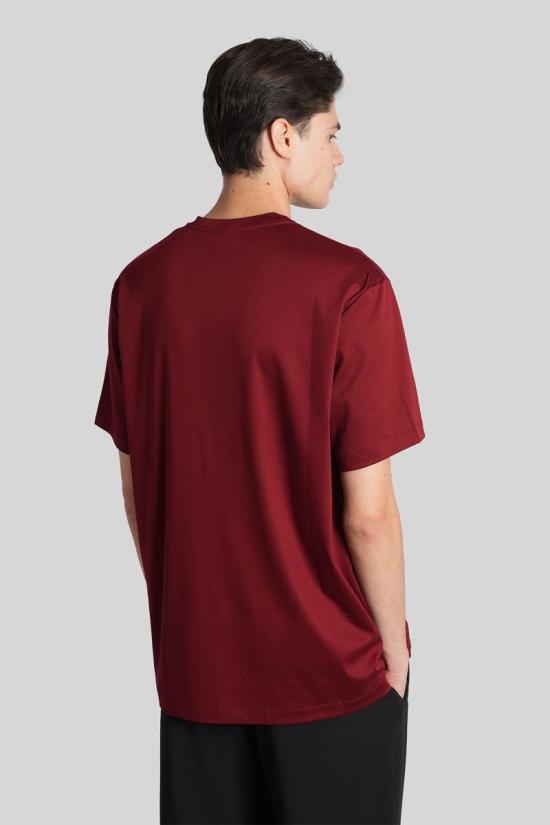 25FW 조르지오 아르마니 반팔 티셔츠 424986 6LSM90SJTKZ RED - GIORGIO ARMANI