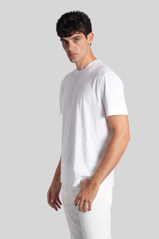 25FW 에르메네질도제냐 반팔 티셔츠 428129 UG360A2 G765NL WHITE - ERMENEGILDO ZEGNA