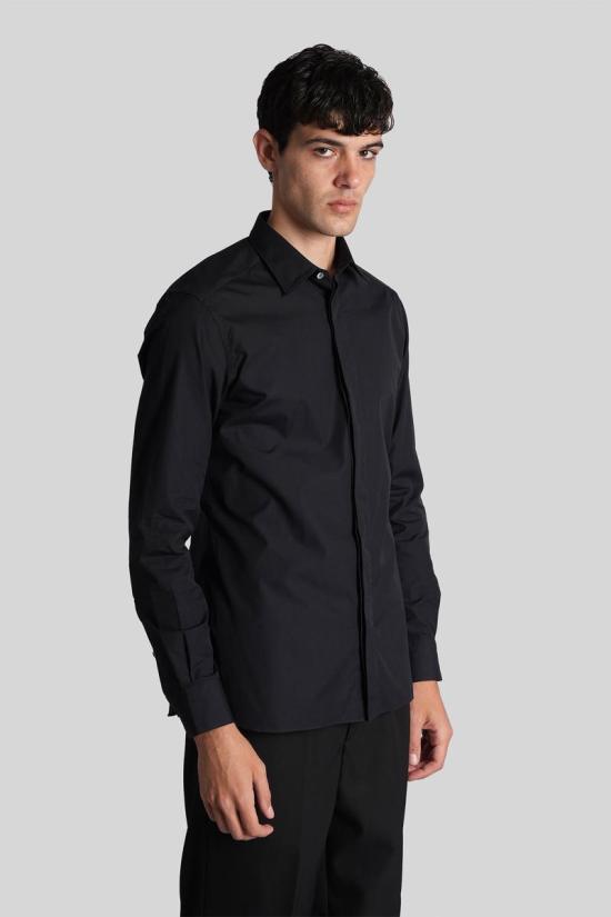 25FW 에르메네질도제냐 긴팔 셔츠 428130 201069A2 9YC0CA Black - ERMENEGILDO ZEGNA