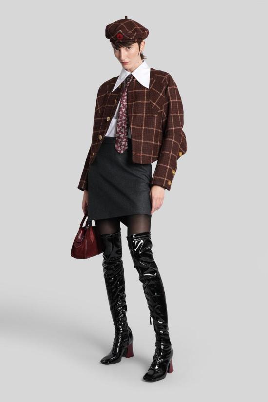 25FW 비비안웨스트우드 숏 스커트 429225 1K01002C W0173 GREY - VIVIENNE WESTWOOD