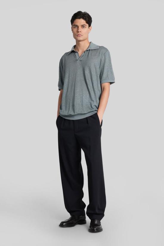 25FW 조르지오 아르마니 긴팔 셔츠 424990 GM001996TE11335 GREEN - GIORGIO ARMANI