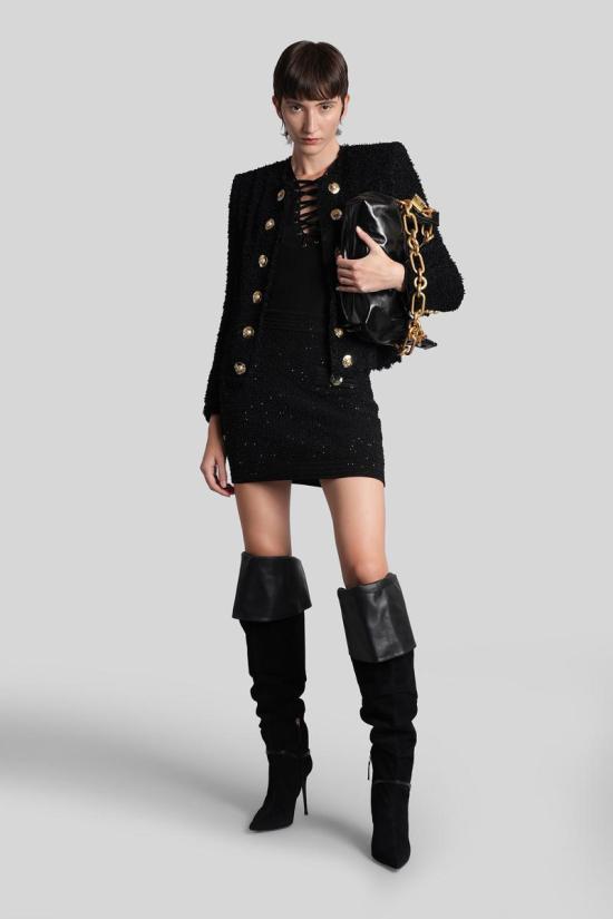 25FW 발망 스웨터 428162 FF1GD019JC55 Black - BALMAIN