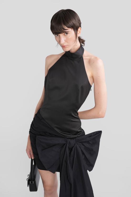 25FW 로테이트 바이 크리스텐슨 숏 원피스 423692 114519 Black - ROTATE BY BIRGERCHRISTENSEN