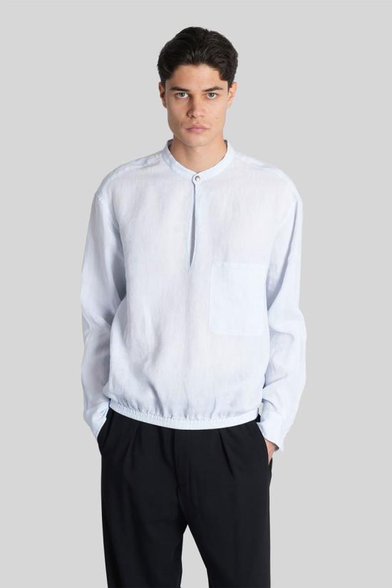 25FW 조르지오 아르마니 긴팔 셔츠 424658 GM001787AF18950 Blue