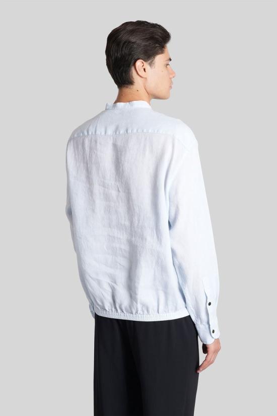 25FW 조르지오 아르마니 긴팔 셔츠 424658 GM001787AF18950 Blue - GIORGIO ARMANI