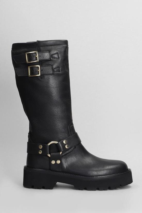 25FW 지젤 모아레 부츠 423453 SAMUEL Black