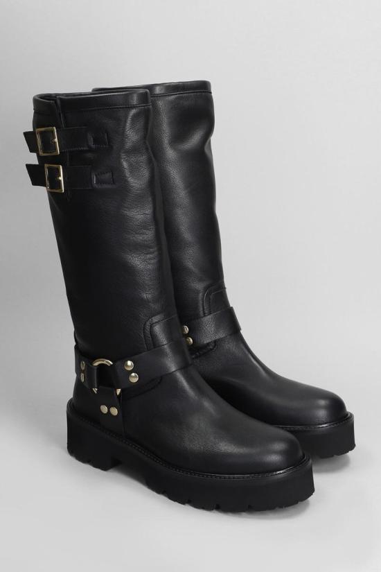 25FW 지젤 모아레 부츠 423453 SAMUEL Black - GISEL MOIRE