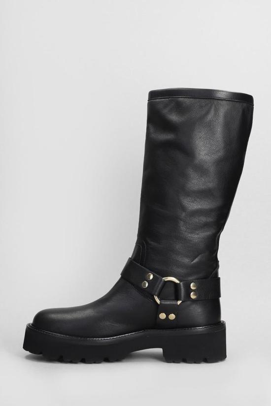 25FW 지젤 모아레 부츠 423453 SAMUEL Black - GISEL MOIRE