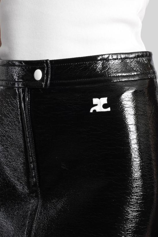 25FW 쿠레쥬 숏 스커트 429555 PERCJU001VY0014 Black - COURREGES