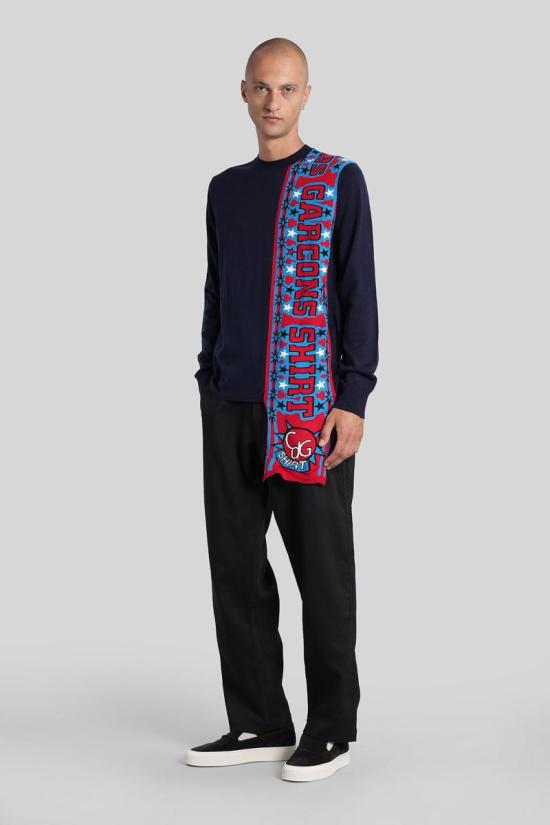 25FW 꼼데가르송 스웨터 426277 FP N004 W25 BLUE - COMME DES GARCONS