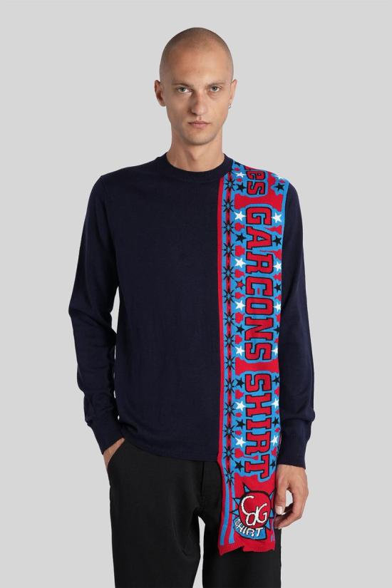 25FW 꼼데가르송 스웨터 426277 FP N004 W25 BLUE