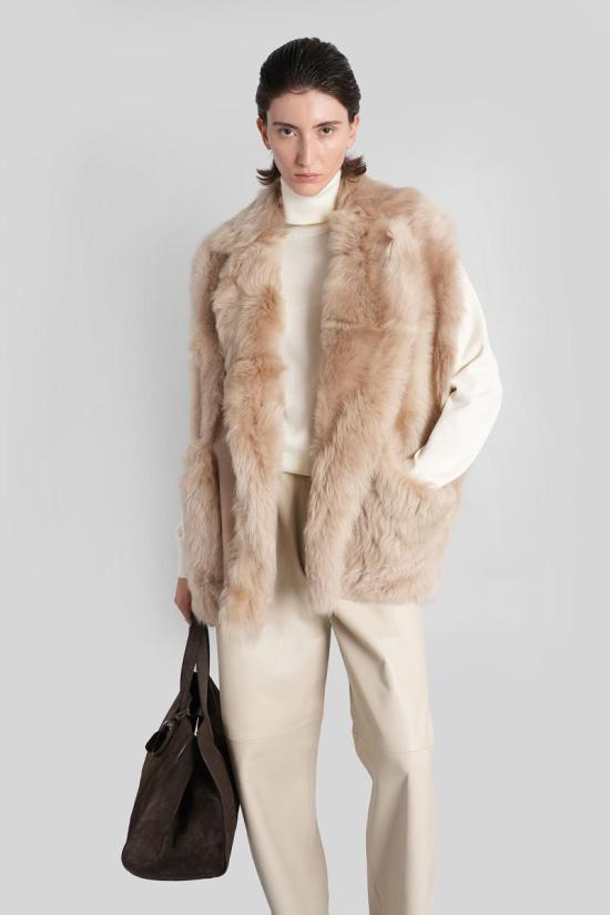 25FW 블랑샤 무톤 424629 25021 300 Beige - BLANCHA