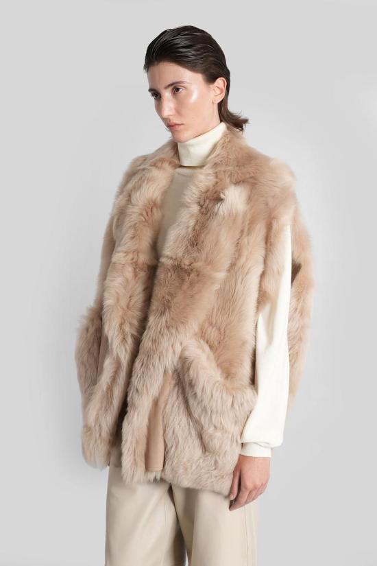 25FW 블랑샤 무톤 424629 25021 300 Beige - BLANCHA