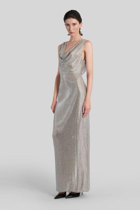 25FW 쥬세페 디 모라비토 롱 원피스 425111 05FWDR510FC05212 SILVER - GIUSEPPE DI MORABITO