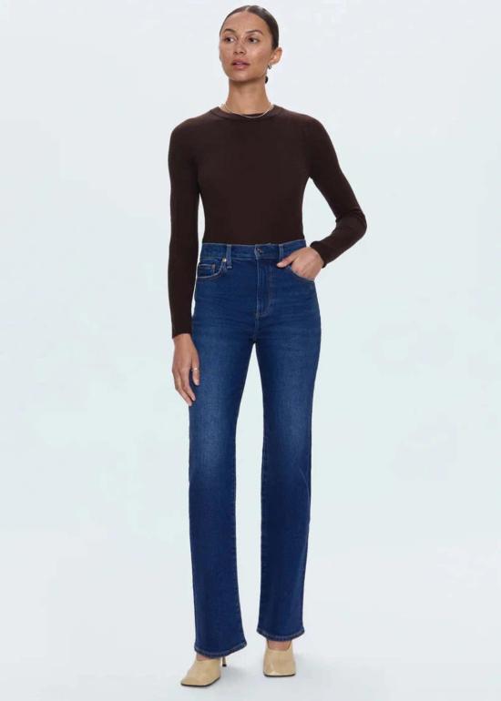  피스톨라 데님 팬츠 에비 하이라이즈 슬림 부츠 진