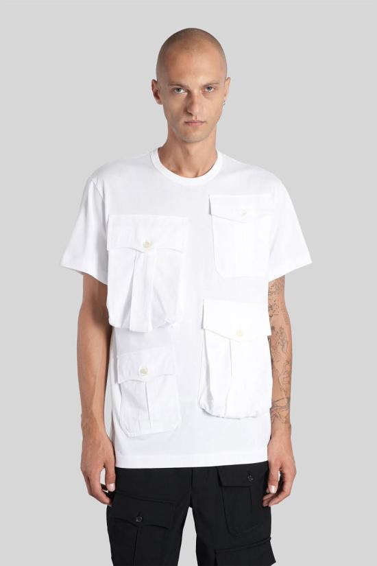 25FW 꼼데가르송 반팔 티셔츠 426249 PP T005 W25 WHITE