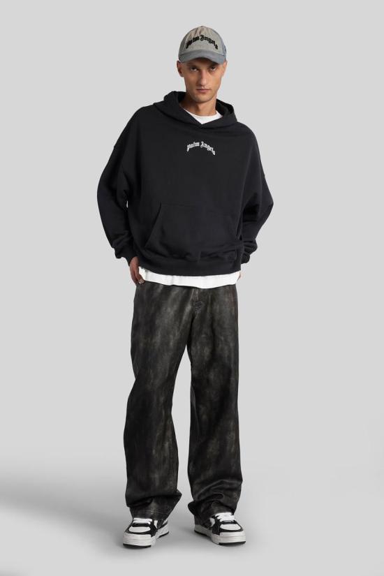 25FW 팜앤젤스 스웨터 428141 PMBB17EF25FLE004 Black - PALM ANGELS