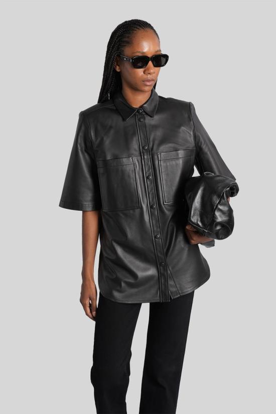 25FW 이로 블라우스 424247 WP100MOHA Black - IRO