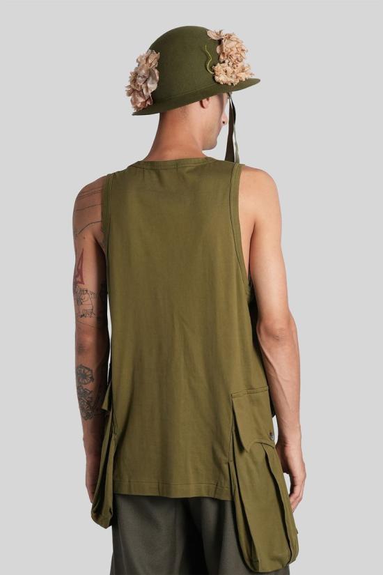 25FW 꼼데가르송 민소매 티셔츠 426250 PP T006 W25 GREEN - COMME DES GARCONS