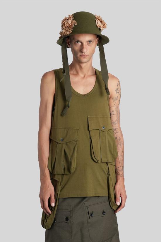 25FW 꼼데가르송 민소매 티셔츠 426250 PP T006 W25 GREEN