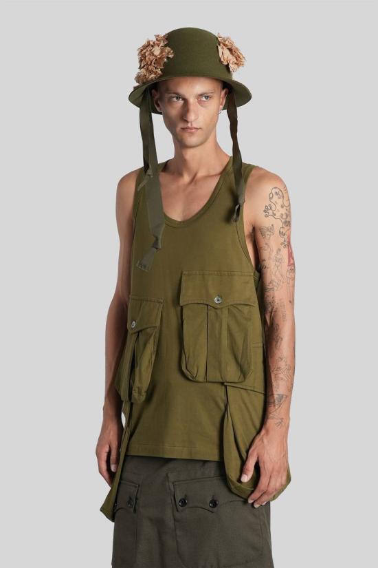 25FW 꼼데가르송 민소매 티셔츠 426250 PP T006 W25 GREEN - COMME DES GARCONS