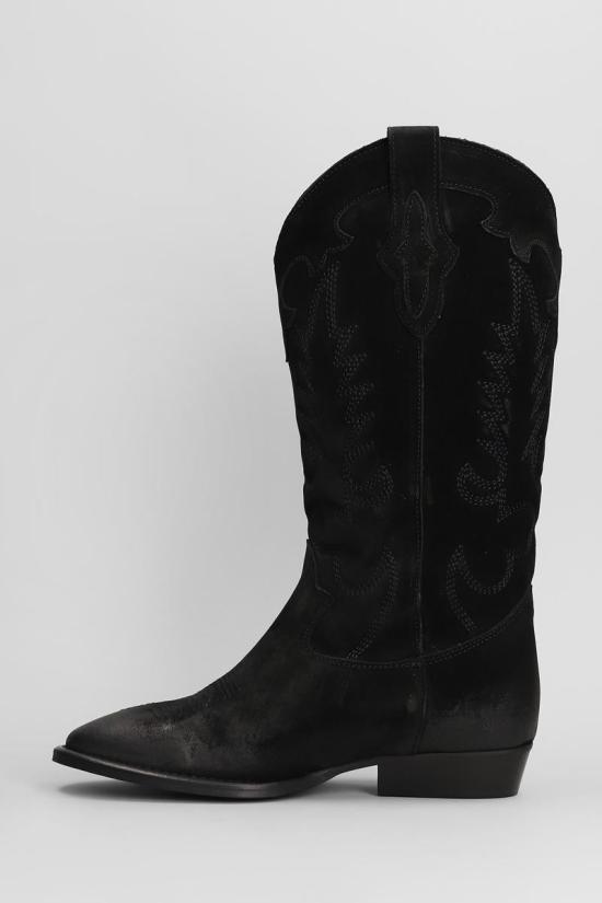 25FW 지젤 모아레 부츠 423560 GUATEMALA Black - GISEL MOIRE