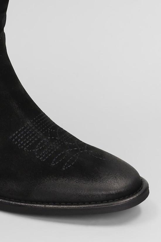 25FW 지젤 모아레 부츠 423560 GUATEMALA Black - GISEL MOIRE