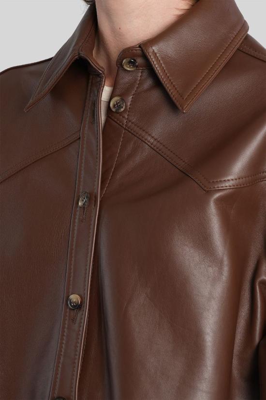 25FW 하이쿠레 가죽 자켓 424273 HEW06089PL002TP BROWN - HAIKURE