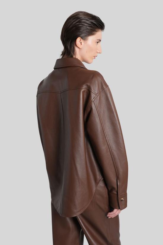 25FW 하이쿠레 가죽 자켓 424273 HEW06089PL002TP BROWN - HAIKURE