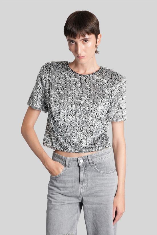 25FW 아레아 반팔 티셔츠 427335 FW25AWTS0048FA01 SILVER