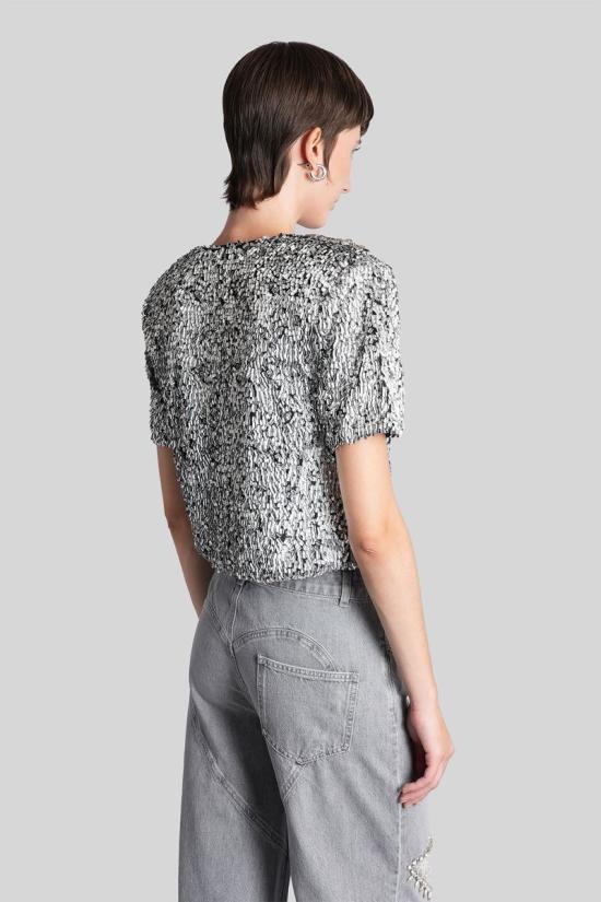 25FW 아레아 반팔 티셔츠 427335 FW25AWTS0048FA01 SILVER - AREA