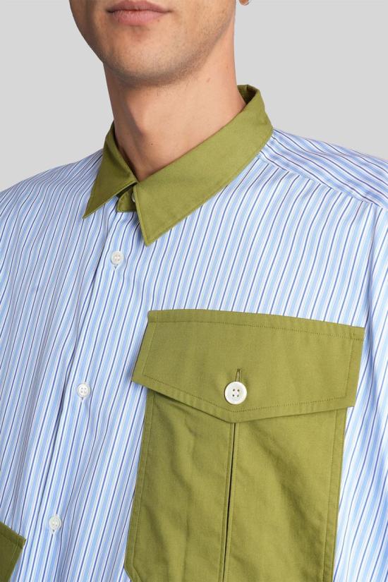 25FW 꼼데가르송 긴팔 셔츠 428030 PP B002 W25 Blue - COMME DES GARCONS