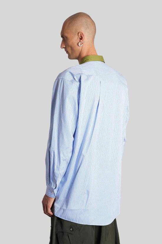 25FW 꼼데가르송 긴팔 셔츠 428030 PP B002 W25 Blue - COMME DES GARCONS